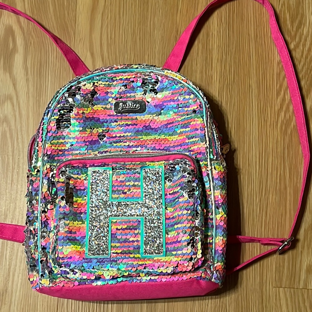 Justice Mini Flip Sequin H Backpack